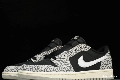 1 Low Black Jordan Retro OG Cement 1119